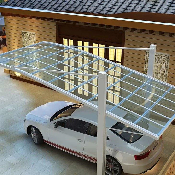 L-type Polycarbonate Roofed Carport