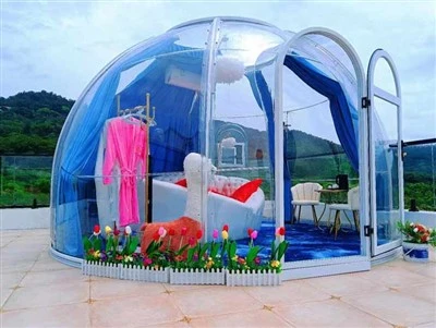 6-8 Persoană Cort cu bule din aluminiu transparent pentru hotel de petreceri